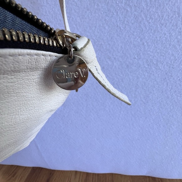 Clare V Cream Crossbody Bag Minimalist French Girl Chic Purse Lightweight - Picture 10 of 16